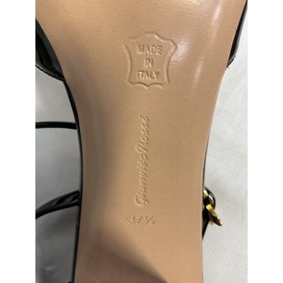 Gianvito 'Rossi Vernice' Black Patent Leather Pumps Size 7.5 - Picture 6 of 6